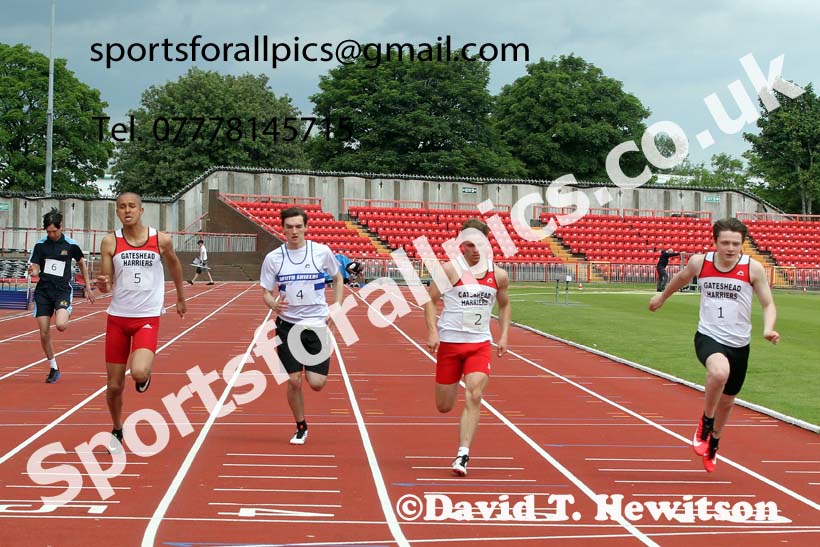 100 metres, 2021 Northumberland, Durham and Cleveland Schools. Photo: David T. Hewitson/Sports for All Pics